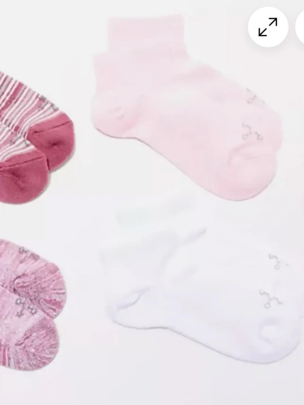 Tommie Copper  4pk Ultra Guard,  Ultratemp Ankle Compression Socks  Pink Stripe - Picture 3 of 6